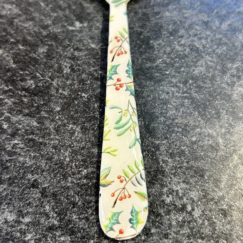 NEW Enameled Stainless Holly Berry Christmas‎ Tea Spoon 5.5